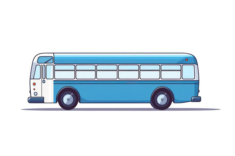 Bus vehicle line white background. AI generated Image by rawpixel.