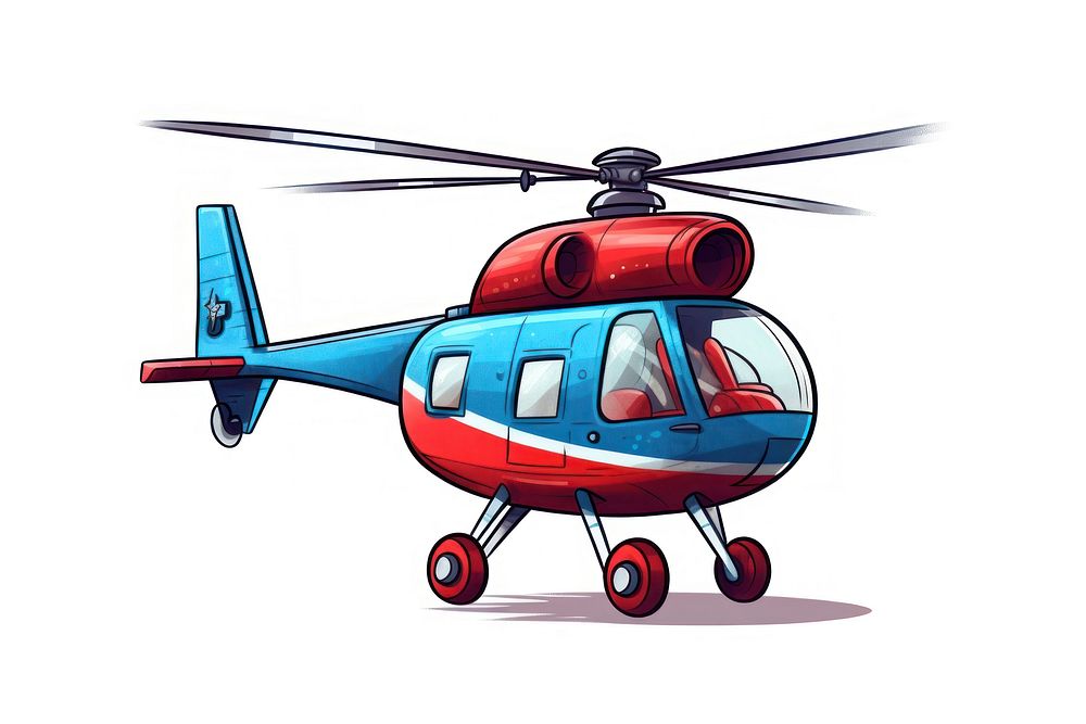 Helicopter aircraft vehicle cartoon. AI generated Image by rawpixel.