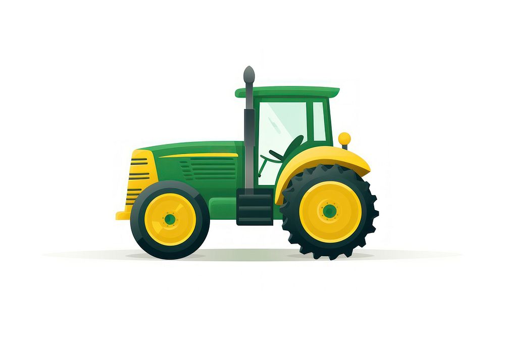 Tractor  vehicle yellow. AI generated Image by rawpixel.