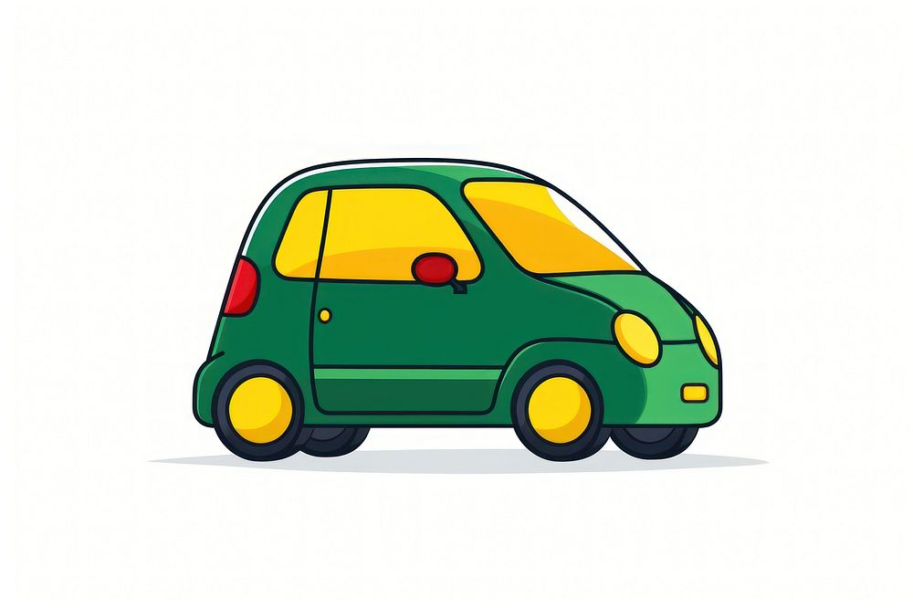 Car vehicle cartoon yellow. AI generated Image by rawpixel.