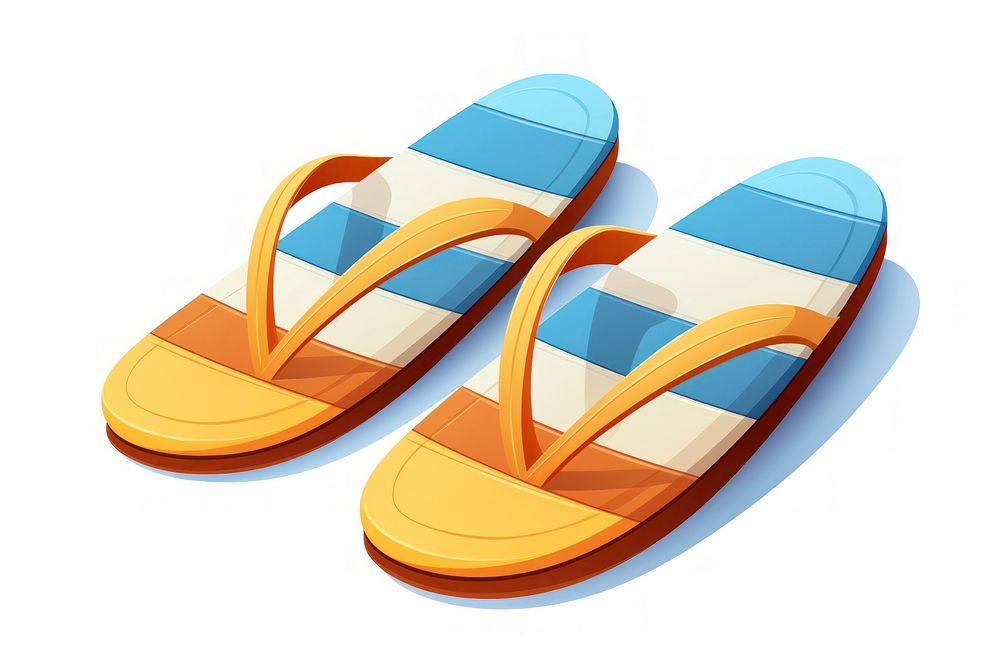 Flip-flops footwear white background relaxation. AI generated Image by rawpixel.