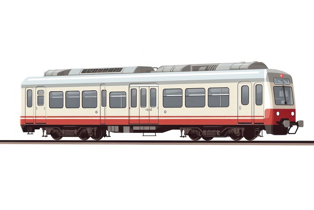 Train vehicle railway white background. AI generated Image by rawpixel.
