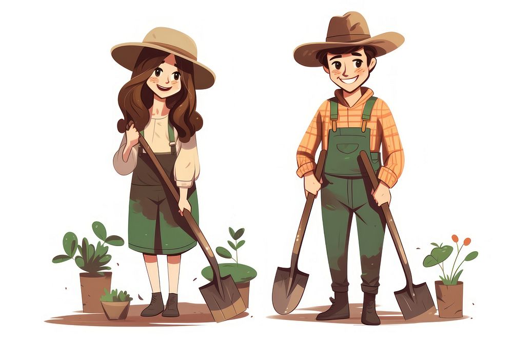 Farmers gardening outdoors holding. AI generated Image by rawpixel.