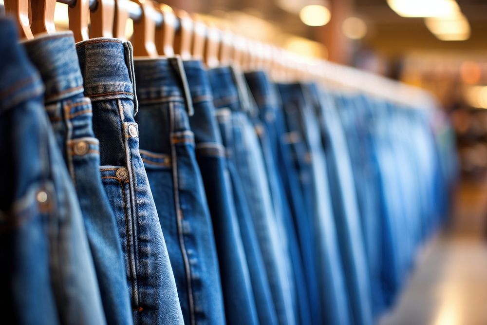 Jeans denim pants store. AI generated Image by rawpixel.