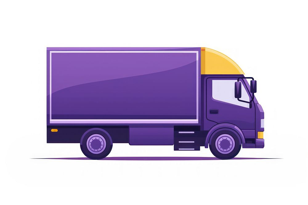 Truck vehicle van white background. AI generated Image by rawpixel.