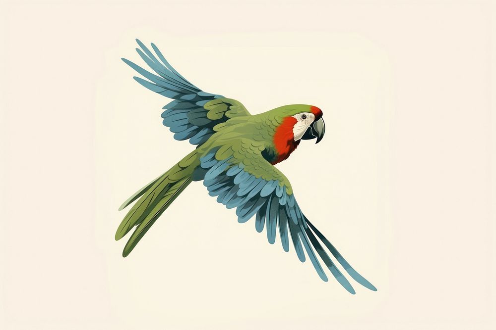 Parrot animal macaw bird. AI generated Image by rawpixel.