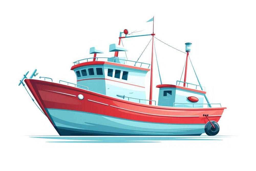 Boat watercraft vehicle red. AI generated Image by rawpixel.
