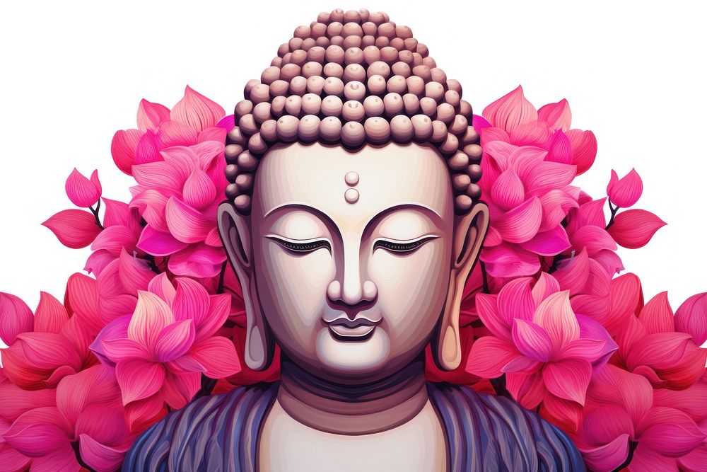 Buddha flower dahlia buddha. AI | Premium Photo Illustration - rawpixel