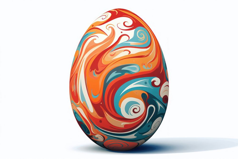 Easter egg white background creativity pattern. AI generated Image by rawpixel.
