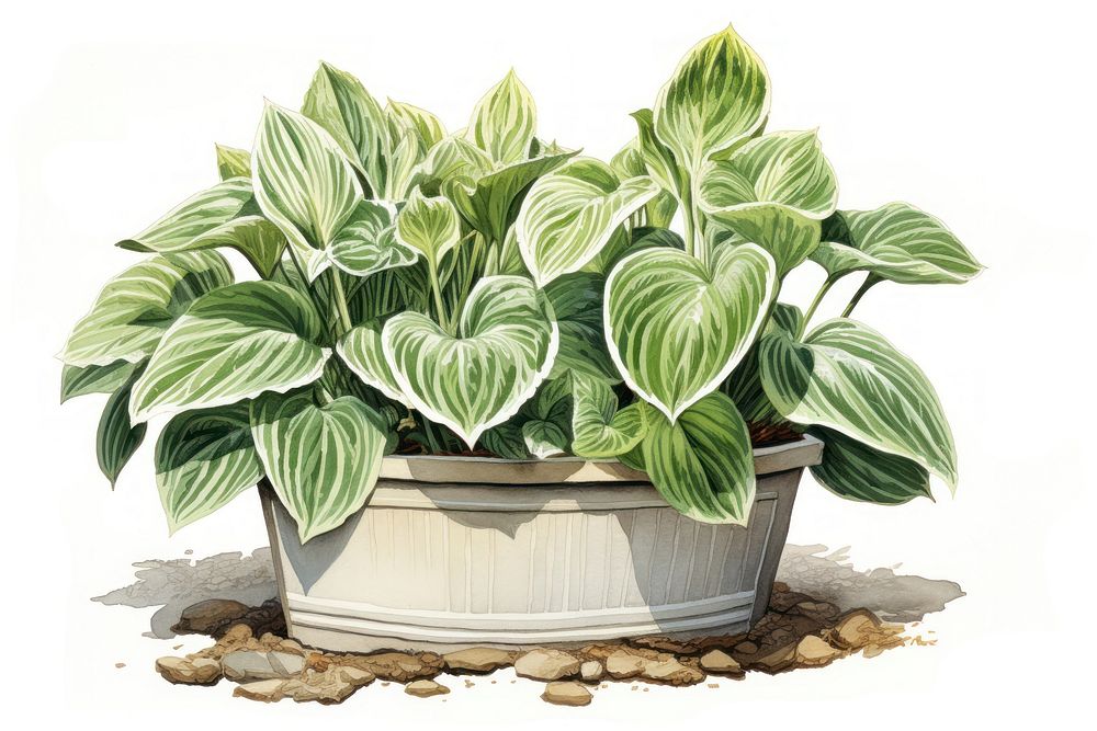 Hostas plant leaf houseplant. AI generated Image by rawpixel.
