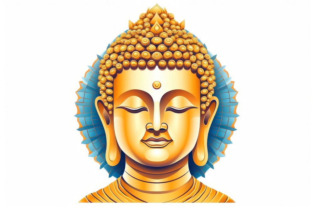 Indian buddha head representation spirituality creativity. AI generated Image by rawpixel.