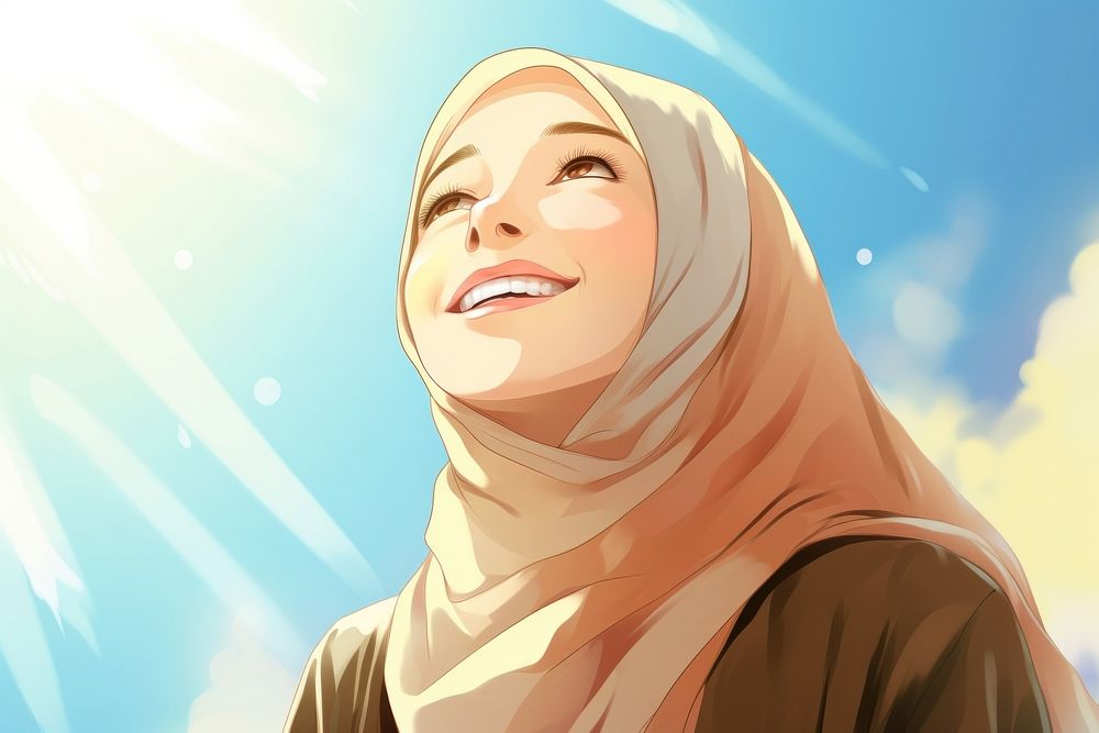 Muslim woman smile female adult. 