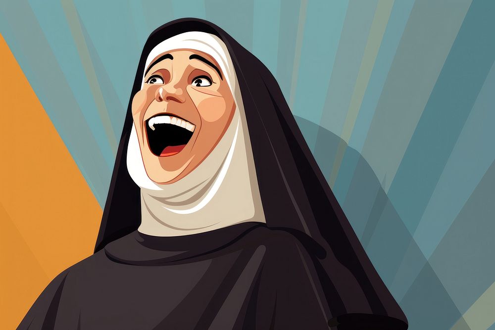 Nun female adult happiness. AI generated Image by rawpixel.