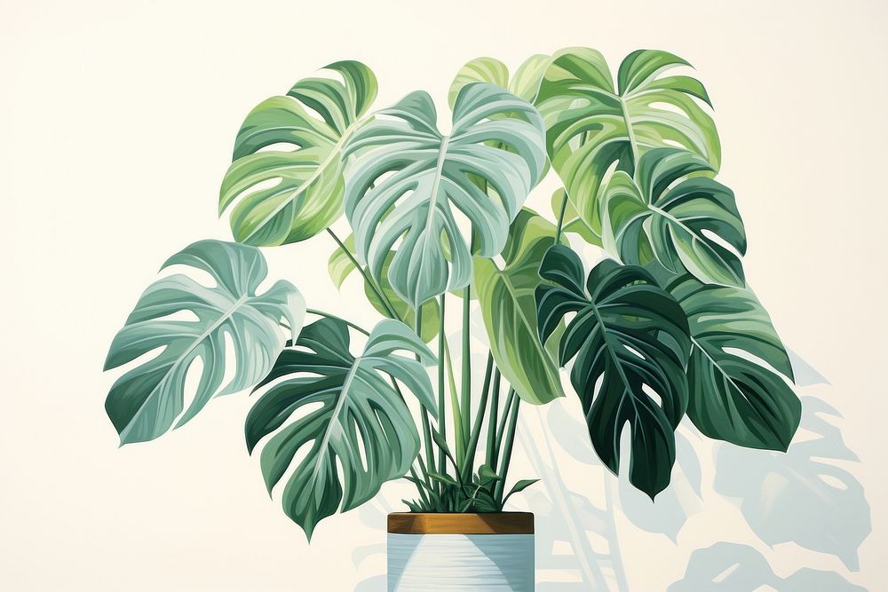 Split Leaf Philodendron leaf plant houseplant. AI generated Image by rawpixel.