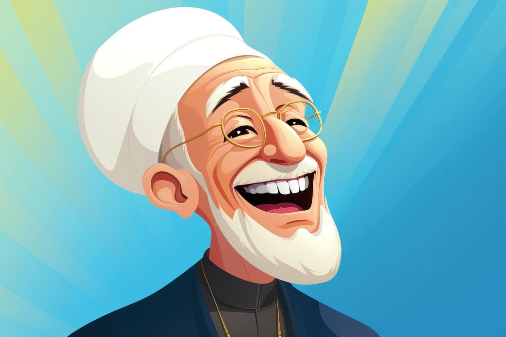 Islam cartoon drawing adult. AI generated Image by rawpixel.