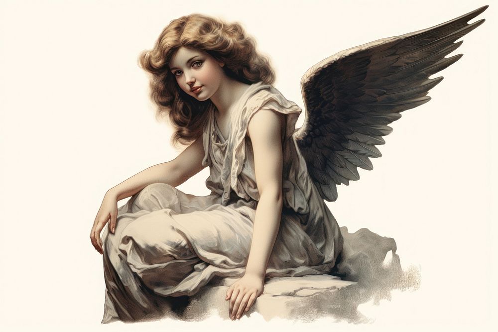 Angle female angel adult. AI generated Image by rawpixel.