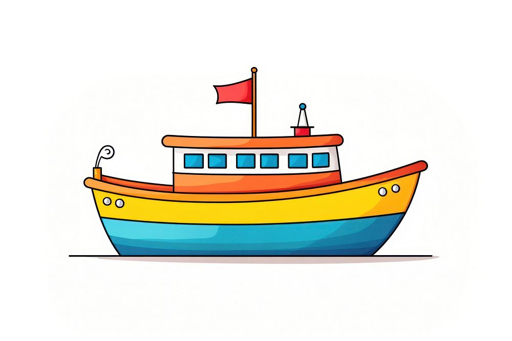 Boat vehicle drawing transportation. 