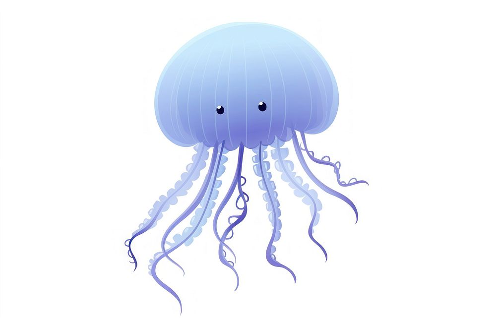 Jellyfish blue invertebrate transparent. AI generated Image by rawpixel.