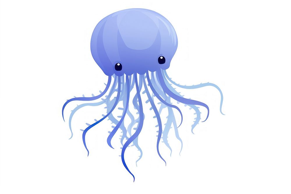 Jellyfish blue invertebrate transparent. AI generated Image by rawpixel.