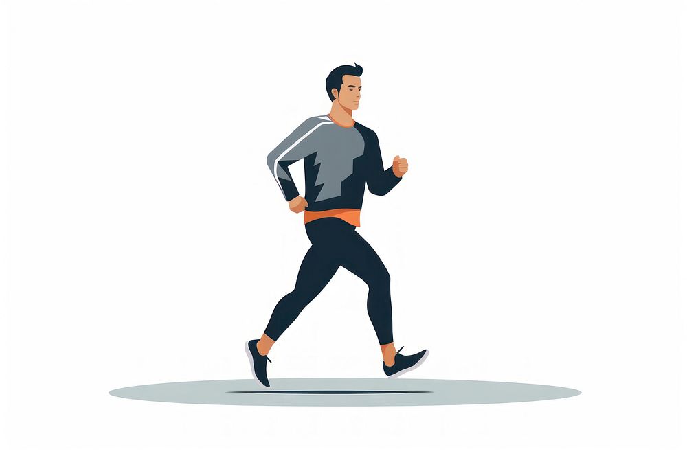 Running jogging adult male. AI generated Image by rawpixel.