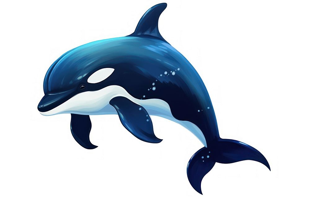 Killer Whale whale dolphin animal. AI generated Image by rawpixel.