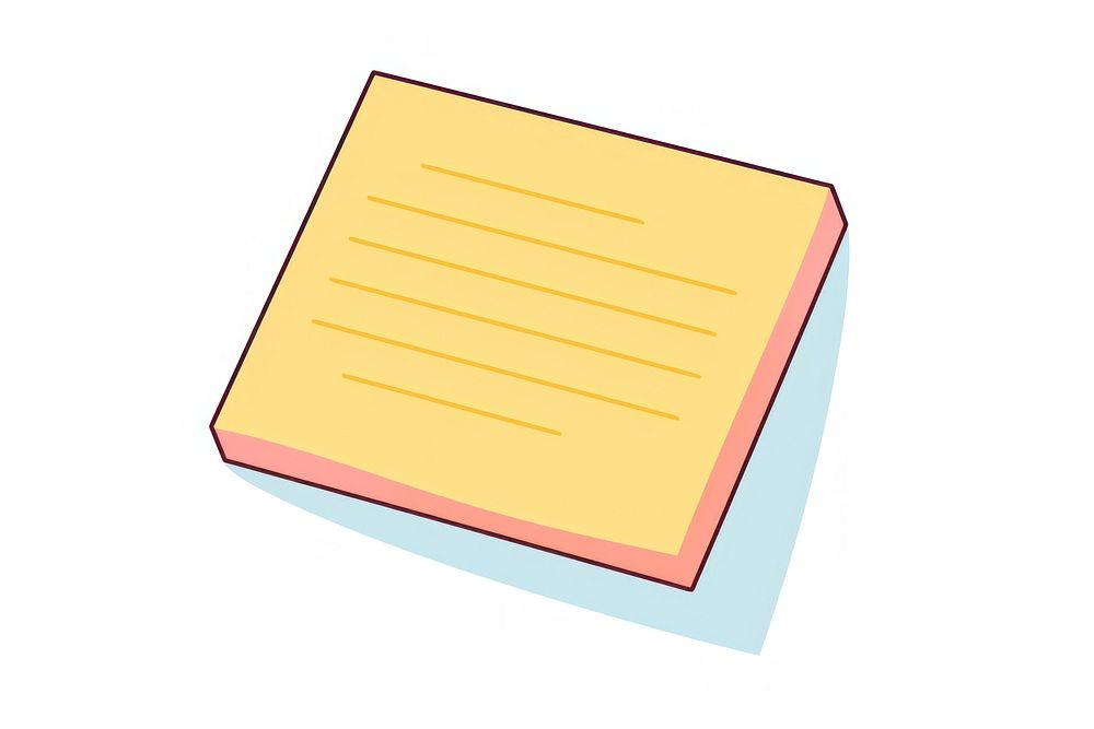 A cartoon sticky note paper white background publication. AI generated Image by rawpixel.