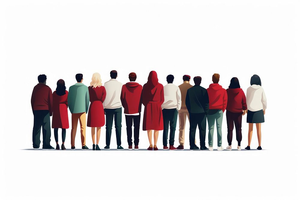 Standing people crowd back. AI generated Image by rawpixel.