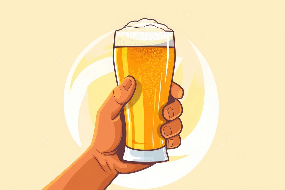 Glass beer holding drink. AI generated Image by rawpixel.