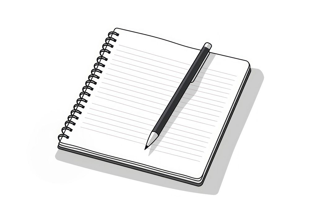 A notepad pen paper diary