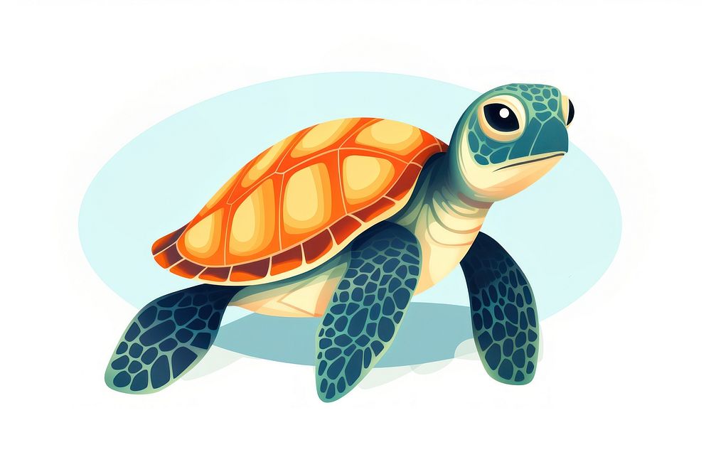 A sea turtle reptile animal wildlife. AI generated Image by rawpixel.