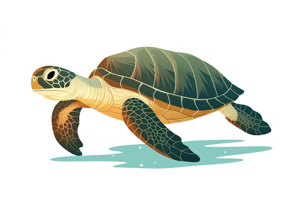 A sea turtle swimming reptile animal. AI generated Image by rawpixel.