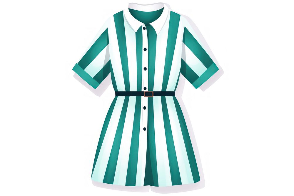 A striped shirt dress white background outerwear turquoise. 