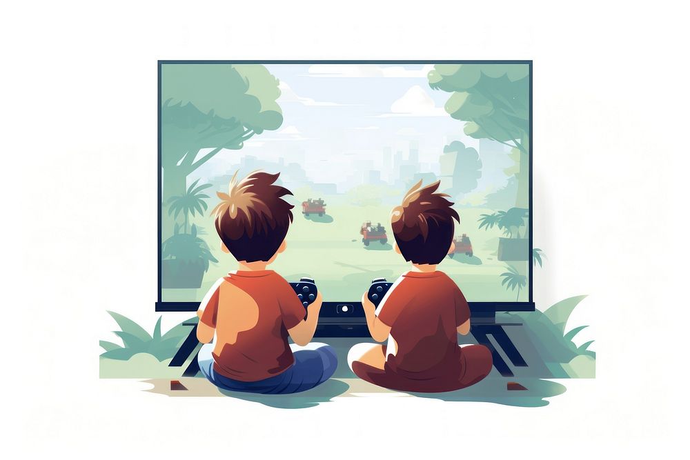 Screen sitting togetherness electronics. AI generated Image by rawpixel.