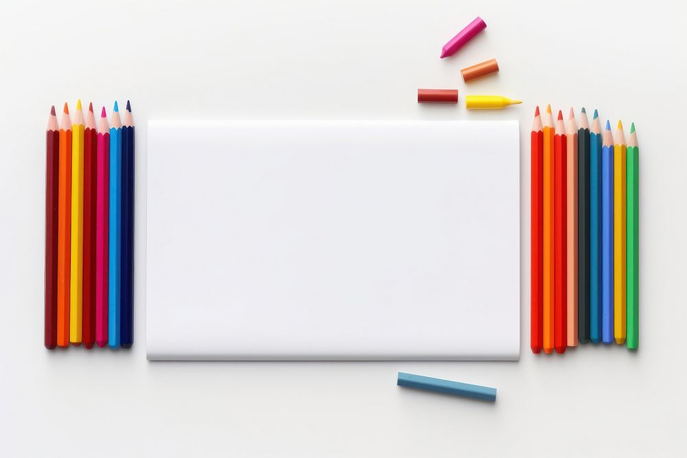 Pencil case white background arrangement creativity. 