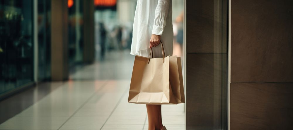 Woman holding shopping bags handbag adult woman. AI generated Image by rawpixel.