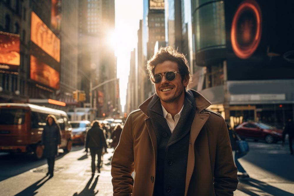 City sunglasses outdoors portrait. AI generated Image by rawpixel.