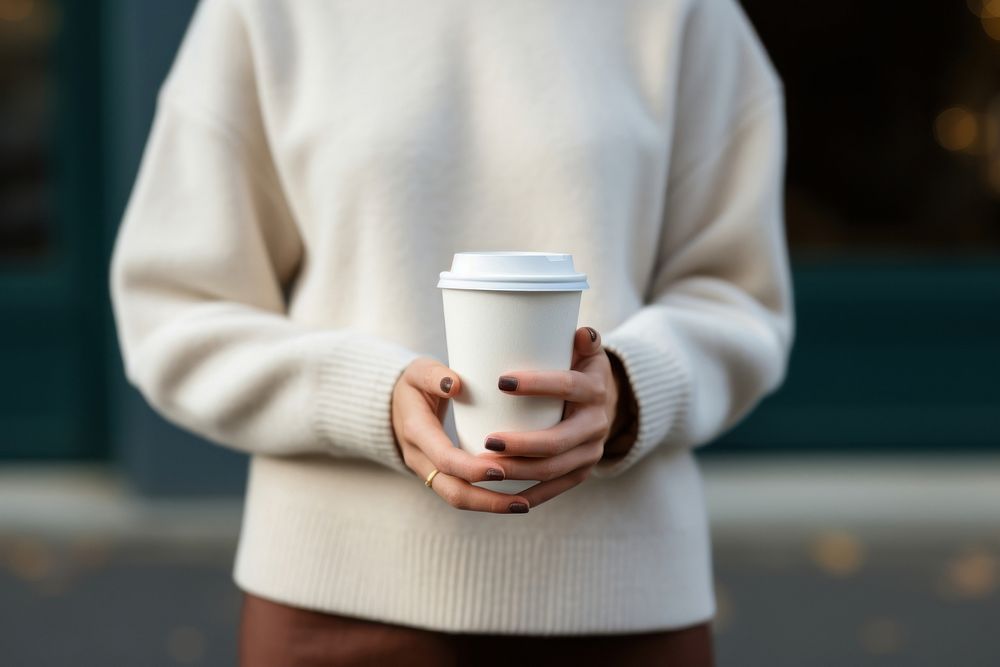 Coffee cup disposable sweater. AI generated Image by rawpixel.