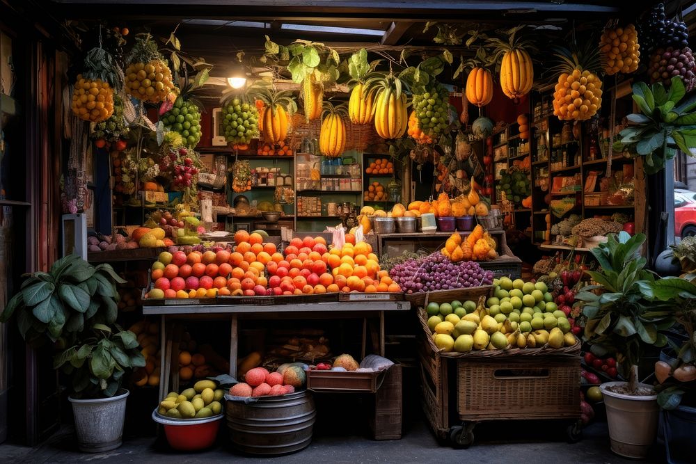 Fruit shop market pineapple plant. AI generated Image by rawpixel.