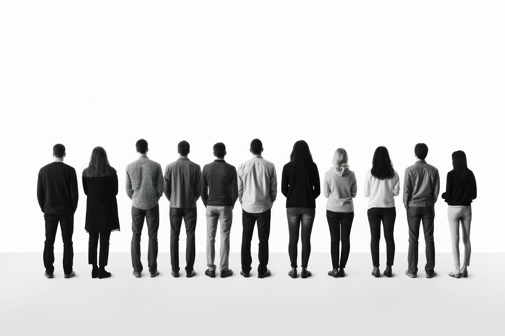 Standing people white back. AI generated Image by rawpixel.