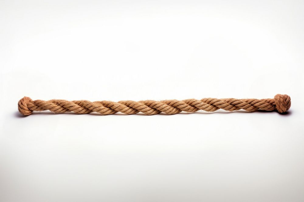 A long rope white background durability strength. 