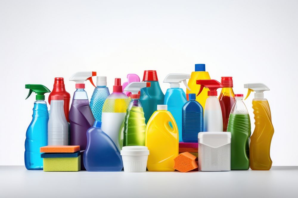 Detergents plastic bottle white background. AI generated Image by rawpixel.