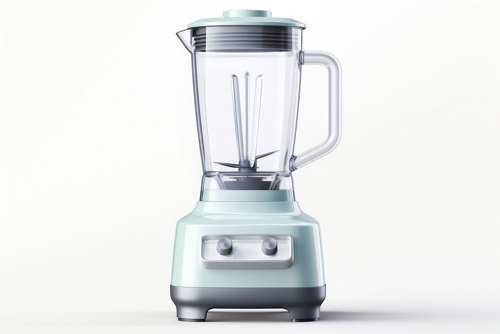 An electric blender mixer white background technology. 