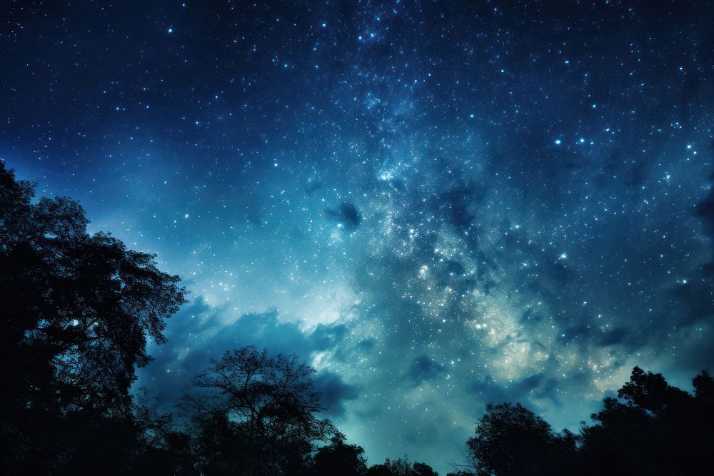 Galaxy astronomy outdoors nature. AI generated Image by rawpixel.