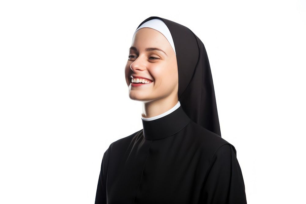 Nun female adult smile. AI generated Image by rawpixel.