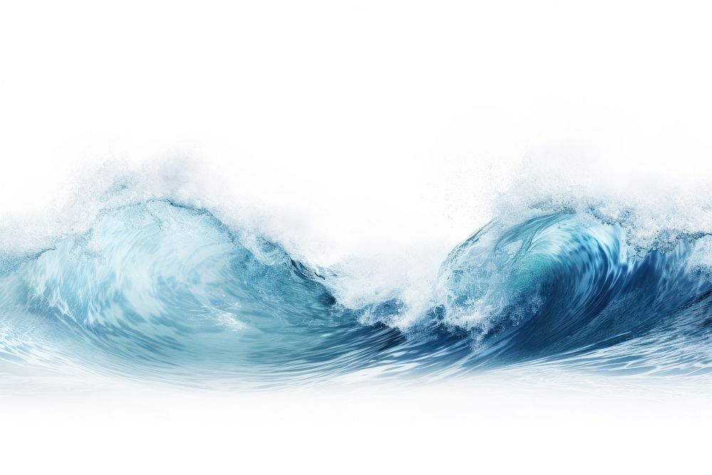 Nature ocean sea white background. AI generated Image by rawpixel.