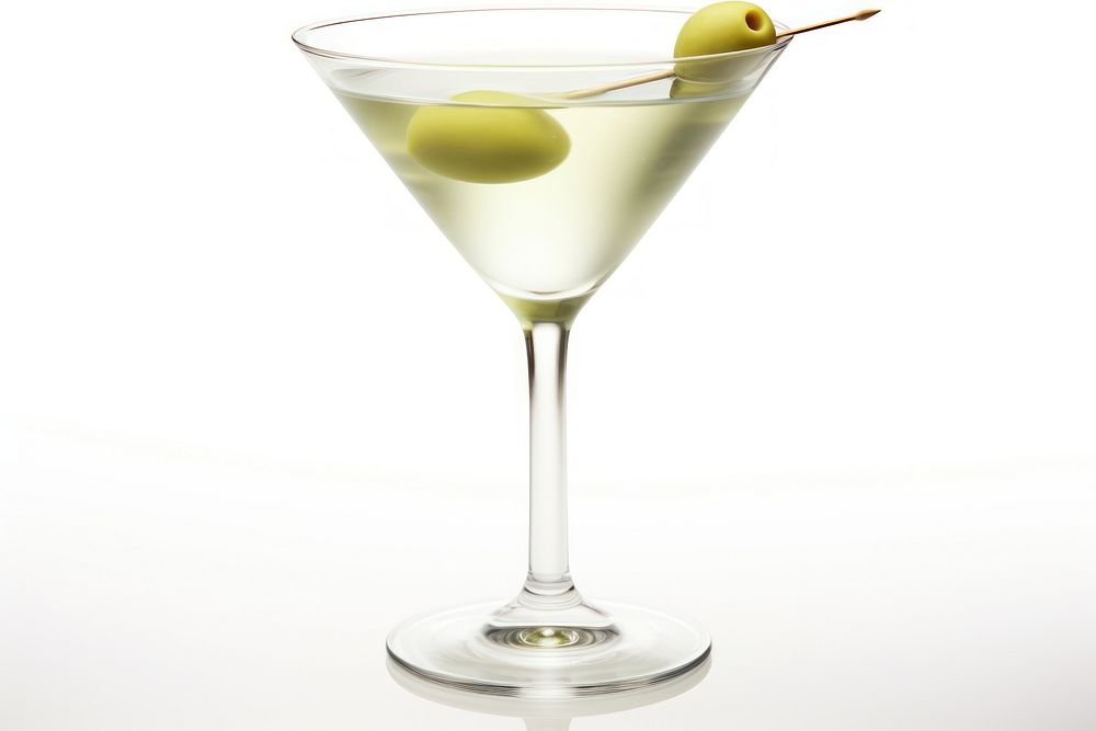 Olive cocktail martini drink. AI generated Image by rawpixel.
