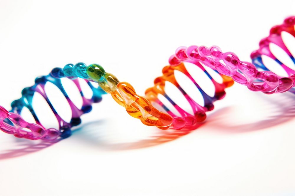DNA jewelry white background accessories. AI generated Image by rawpixel.