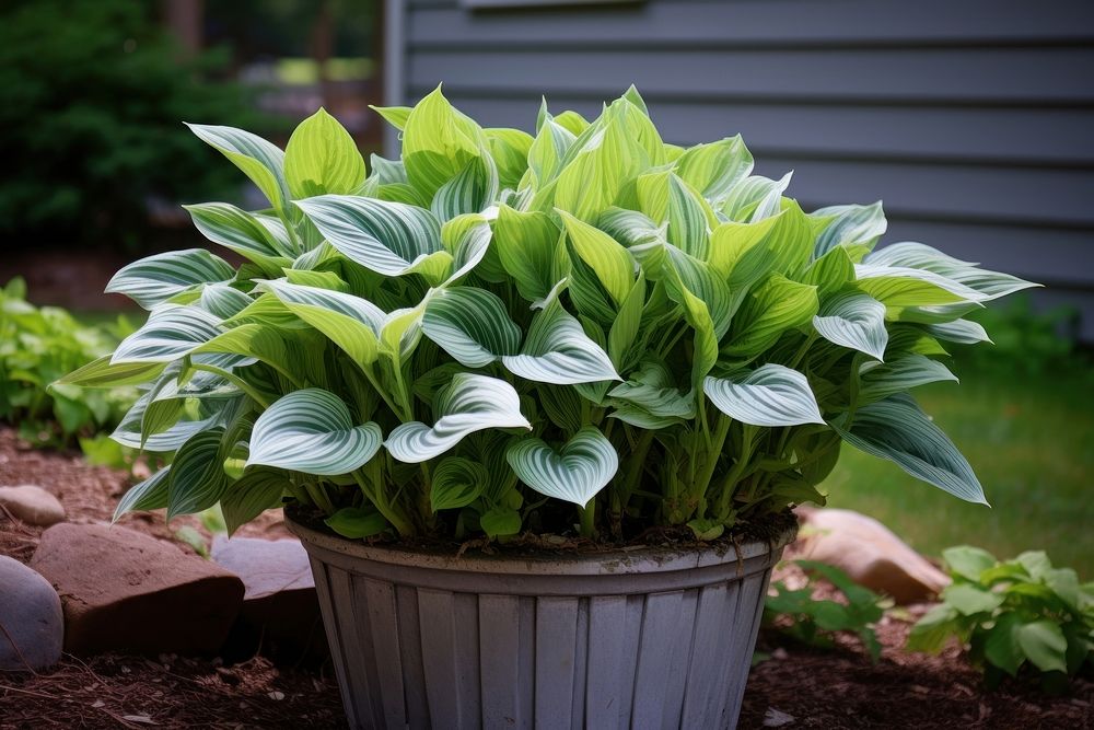 Hostas vegetable outdoors nature. AI generated Image by rawpixel.