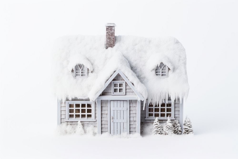 Winter house snow architecture. AI generated Image by rawpixel.