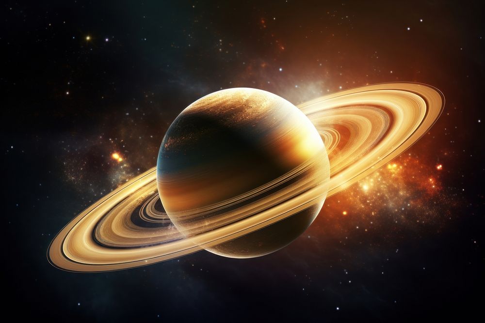 Saturn space astronomy universe. AI generated Image by rawpixel.